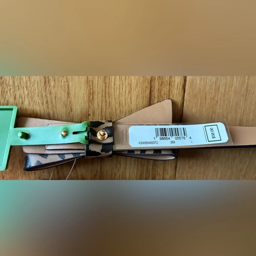 Kate Spade Animal Print Belt bow - Picture 4 of 4